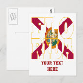 Text der Landesflagge in Florida Postkarte (Vorne/Hinten)