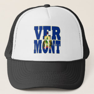 Text der Landesflagge von Vermont Truckerkappe