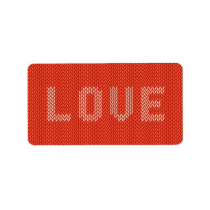 Text der LIEBE Adressaufkleber