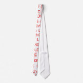 Text der Liebe rückwärts Krawatte (Rückseite)