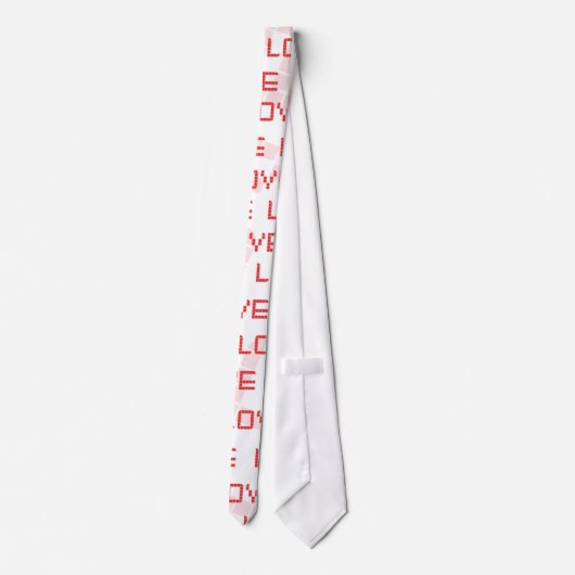 Text der Liebe rückwärts Krawatte (Rückseite)