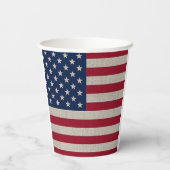 Text der patriotischen amerikanischen Flagge Pappbecher (Rückseite)