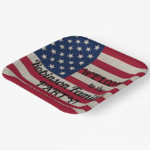 Text der patriotischen amerikanischen Flagge Pappteller (Gewinkelt)