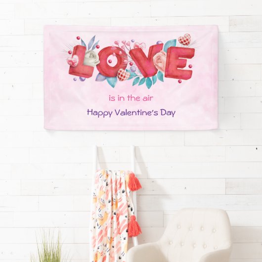 Text der roten Liebe in fett formatierten Blockbuc Banner (Insitu)