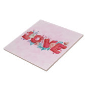 Text der roten Liebe in fett formatierten Blockbuc Fliese (Seite)