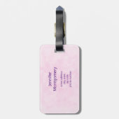 Text der roten Liebe in fett formatierten Blockbuc Gepäckanhänger (Rückseite vertikal)