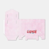 Text der roten Liebe in fett formatierten Blockbuc Geschenkschachtel (Ungefaltet)