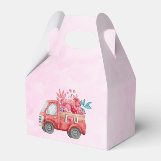 Text der roten Liebe in fett formatierten Blockbuc Geschenkschachtel (Vorderseite)