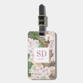 Text der Schrift "Pampas gras", "orchid", "tropisc Gepäckanhänger (Vorderseite vertikal)