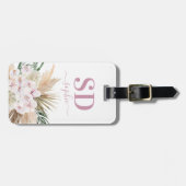 Text der Schrift "Pampas gras", "orchid", "tropisc Gepäckanhänger (Vorderseite horizontal)