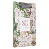 Text der Schrift "Pampas gras", "orchid", "tropisc Klemmbrett (Rechts)