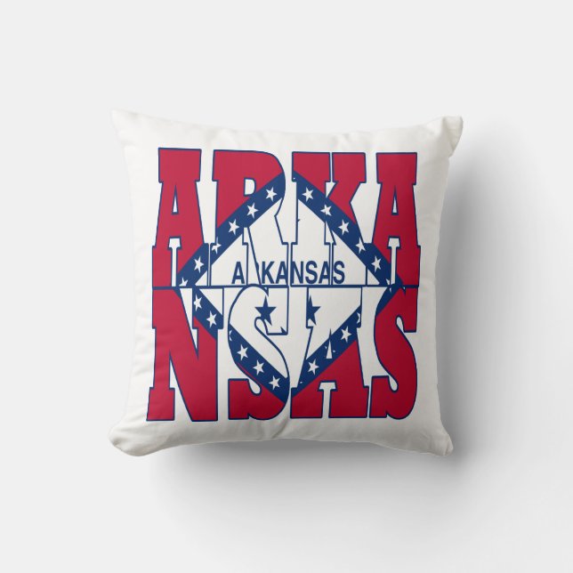 Text der Staatsflagge Arkansas Kissen (Vorderseite)