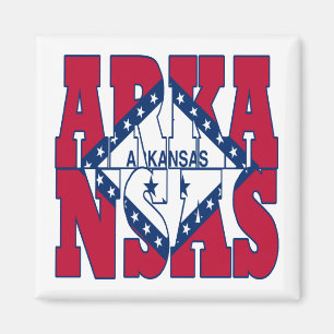 Text der Staatsflagge Arkansas Magnet