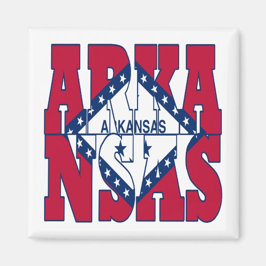 Text der Staatsflagge Arkansas Magnet (Vorne)