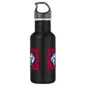 Text der Staatsflagge Arkansas Trinkflasche (Rückseite)