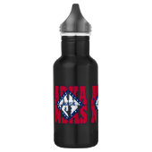 Text der Staatsflagge Arkansas Trinkflasche (Links)