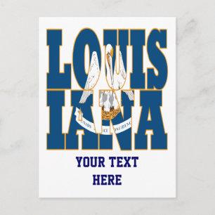 Text der Staatsflagge in Louisiana Postkarte