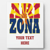 Text der Staatsflagge von Arizona Fotoplatte (Vorderseite)
