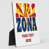 Text der Staatsflagge von Arizona Fotoplatte (Seite)