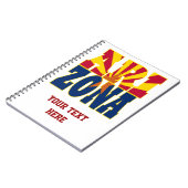 Text der Staatsflagge von Arizona Notizblock (Linke Seite)