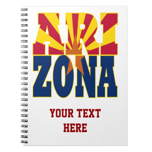 Text der Staatsflagge von Arizona Notizblock (Vorderseite)