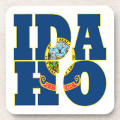 Text der Staatsflagge von Idaho Getränkeuntersetzer (Vorderseite)