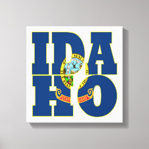 Text der Staatsflagge von Idaho Leinwanddruck