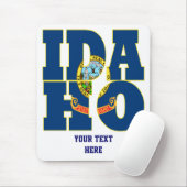 Text der Staatsflagge von Idaho Mousepad (Mit Mouse)