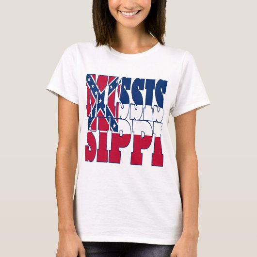Text der Staatsflagge von Mississippi T-Shirt (Vorderseite)