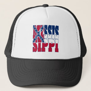 Text der Staatsflagge von Mississippi Truckerkappe