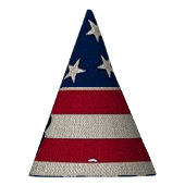 Text der US Patriotic American Flag Linse Monogram Partyhütchen (Rechts)