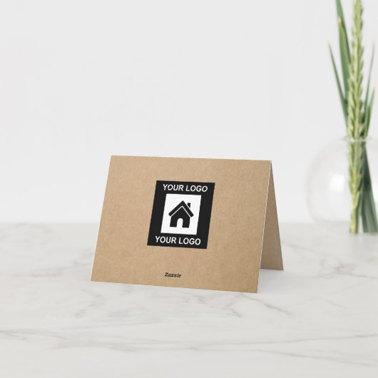 Text des benutzerdefinierten Firmenlogos wird durc Dankeskarte (Rückseite)