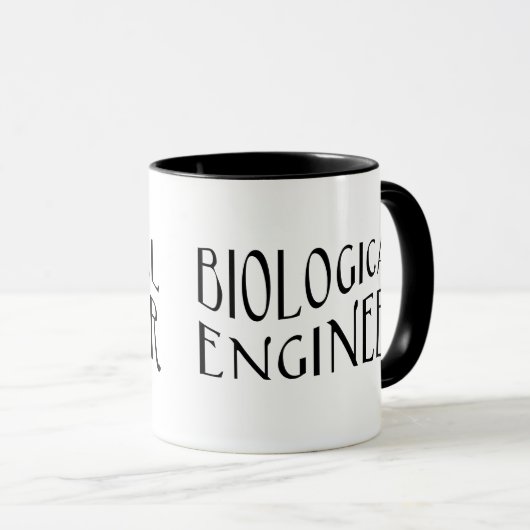 Text des biologischen Ingenieurs Tasse (VorderseiteRechts)
