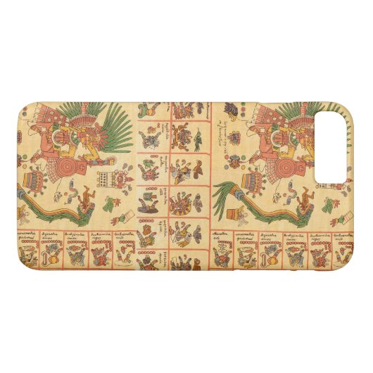 Text des Codex Borbonicus Aztec Case-Mate iPhone Hülle (Rückseite (Horizontal))