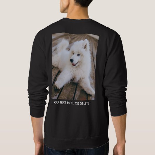 Text des doppelseitigen Fotos Sweatshirt (Rückseite)