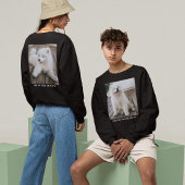 Text des doppelseitigen Fotos Sweatshirt