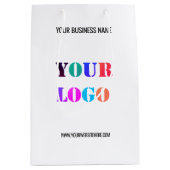 Text des Firmenlogos auf dem Firmenlogo - Einkaufs Mittlere Geschenktüte (Vorderseite)