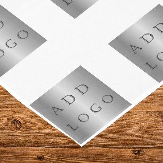 Text des Firmenlogos für Markenbezeichnungen Tischdecke