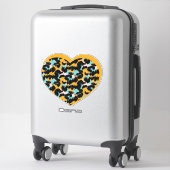 Text des Herzlogos Name Business Car Aufkleber (Koffer)