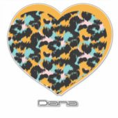 Text des Herzlogos Name Business Car Aufkleber (Vorderseite)