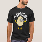 Text des Inspektors Egghead T-Shirt (Vorderseite)