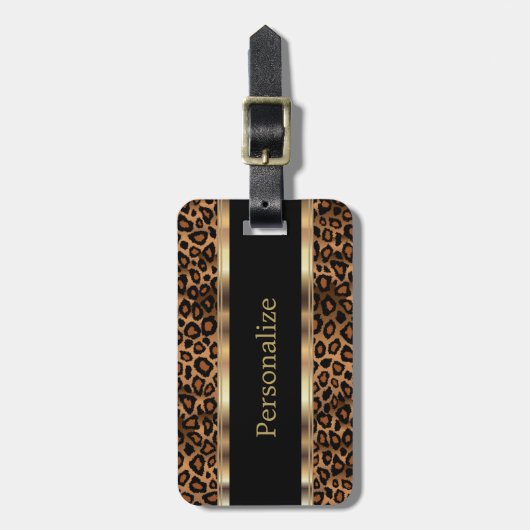 Text des Leopard-Tierdruck-| DIY Gepäckanhänger (Vorderseite vertikal)