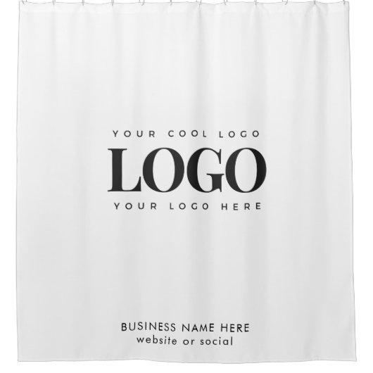 Text des Logos für benutzerdefinierte Unternehmen Duschvorhang (Vorderseite)