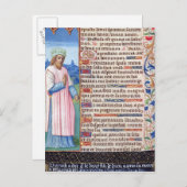 Text des Magnificat mit einem Portrait von Postkarte (Vorne/Hinten)