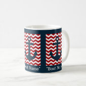 Text des naukalen Anchors Red Blue Boat Name Kaffeetasse (VorderseiteRechts)