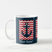 Text des naukalen Anchors Red Blue Boat Name Kaffeetasse (Links)