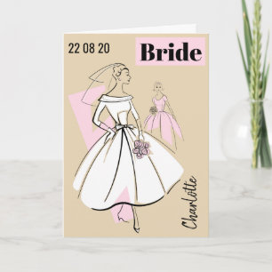 Text des neutralen Fashion Bride-Namens Karte