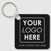 Text des QR-Codes für Firmenlogos, beidseitig schw Schlüsselanhänger (Vorderseite)