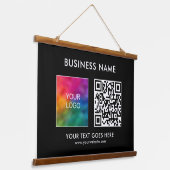 Text des QR-Codes für kundenspezifisches Unternehm Wandteppich Mit Holzrahmen (Gewinkelt)