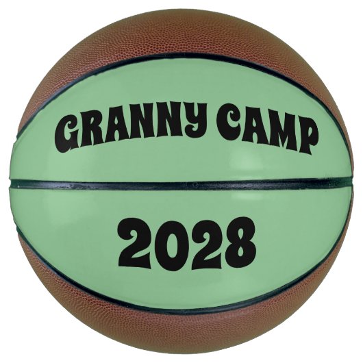Text des Retro-Granny-Camps Basketball (Vorderseite)